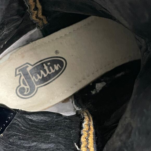 JUSTIN Womens Western Boots Brown Size 7.5 C Style L4968 - Picture 7 of 9